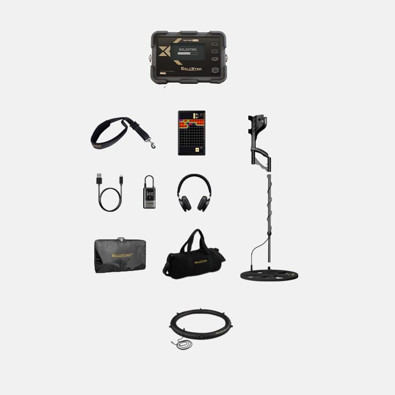 GoldXtra TGX Special Edition metal detector with full accessory kit